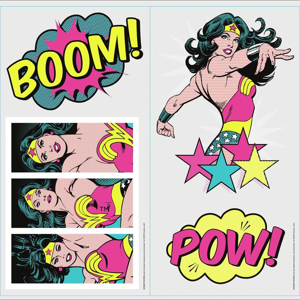 WONDER WOMAN POP ART PEEL AND STICK WALL DECALS |Peel And Stick Decals